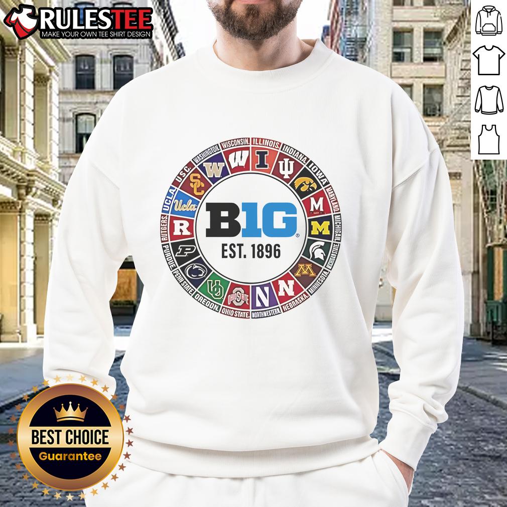 Nice Big Ten Est 1896 Teams Logo T-Shirt - Image 5
