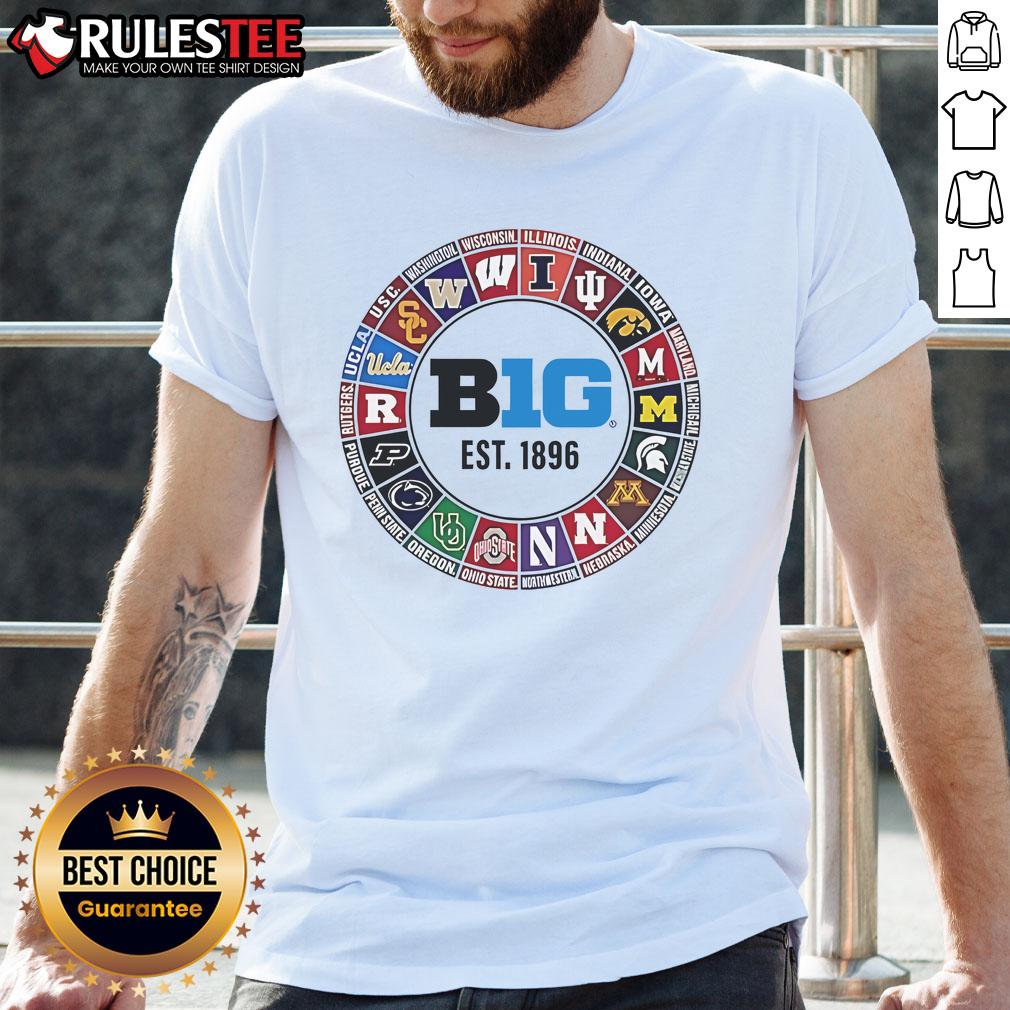 Nice Big Ten Est 1896 Teams Logo T-Shirt