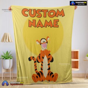 Official Winnie The Pooh Tigger Blanket Fleece Customized Blanket