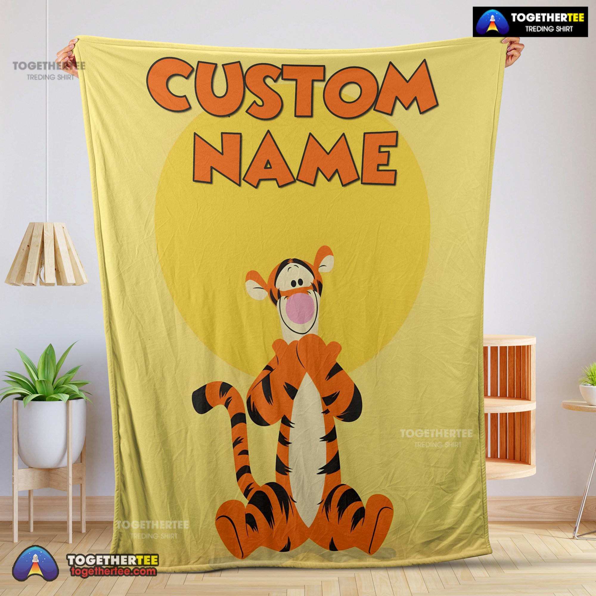Official Winnie The Pooh Tigger Blanket Fleece Customized Blanket