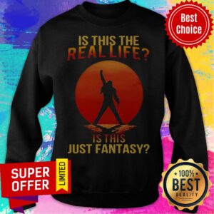 Alternative view of Nice Freddie Mercury Is This The Real Life Is This Just Fantasy Shirt