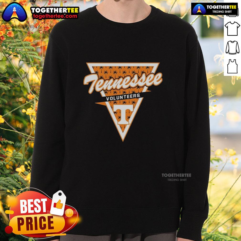 Nice Tennessee Volunteers Women's Basketball Palm Tree Pattern Inside A Triangle Logo T-Shirt - Image 5