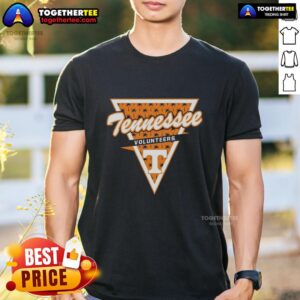 Nice Tennessee Volunteers Women's Basketball Palm Tree Pattern Inside A Triangle Logo T-Shirt