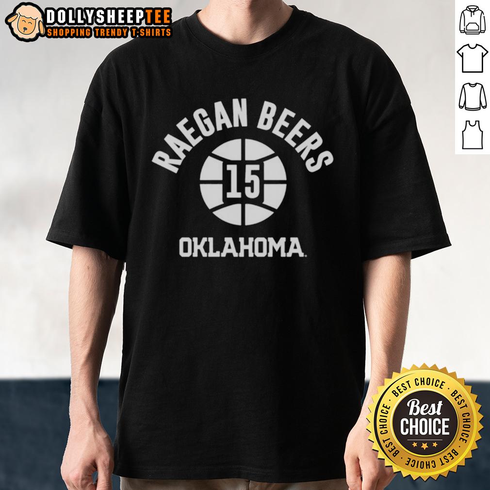 Awesome Oklahoma Sooners Basketball Raegan Beers #15 Name Number Ball T-Shirt