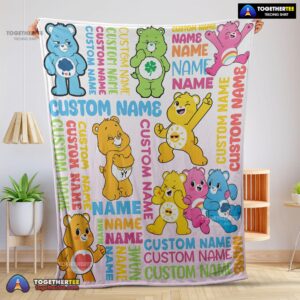 Official Cute Care Bears Friends Blanket Fleece Customized Blanket