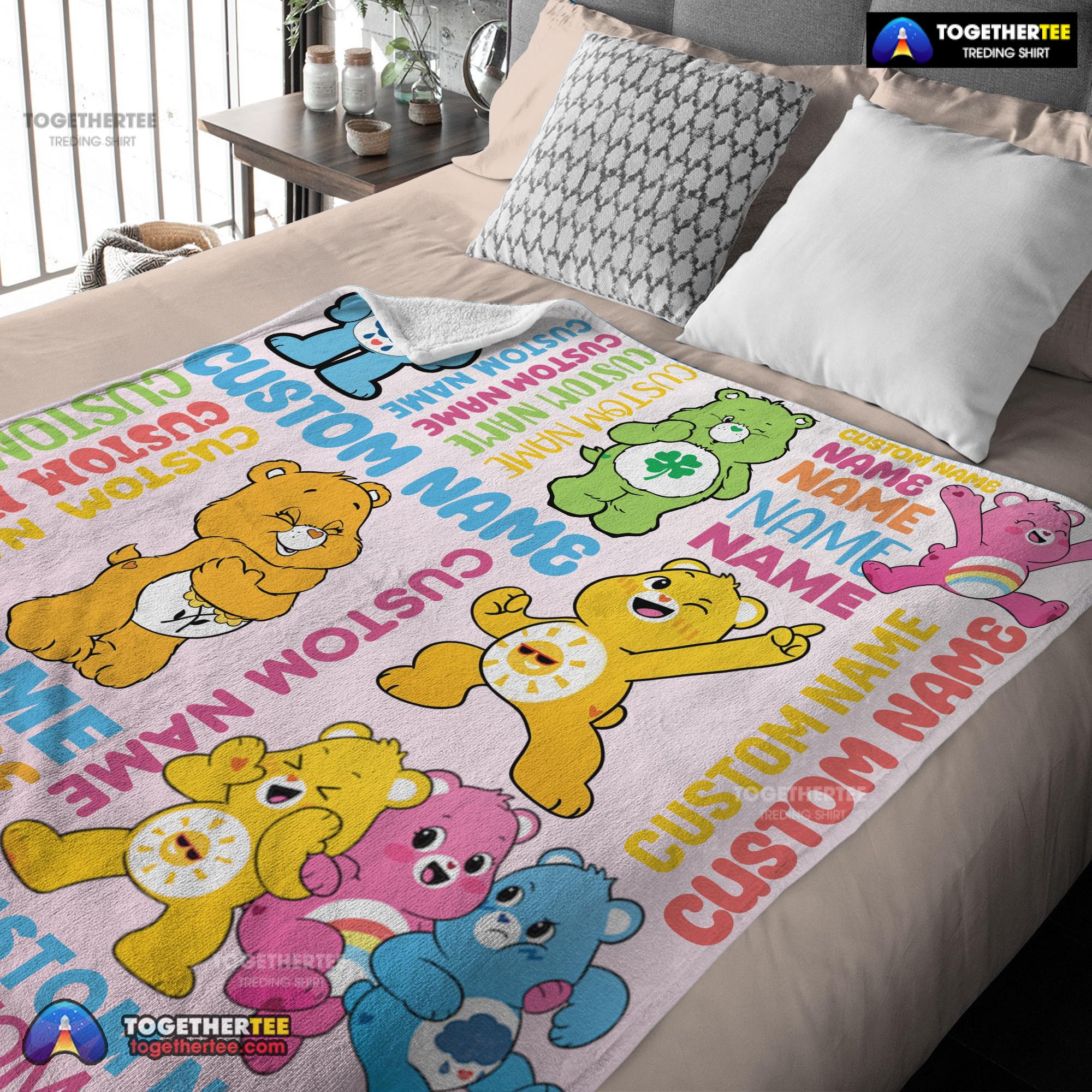 Official Cute Care Bears Friends Blanket Fleece Customized Blanket - Image 3