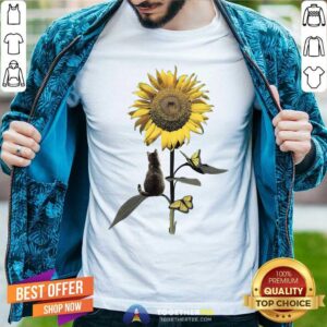 Grateful Cat And Sunflower Shirt