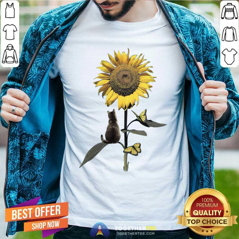 Grateful Cat And Sunflower Shirt