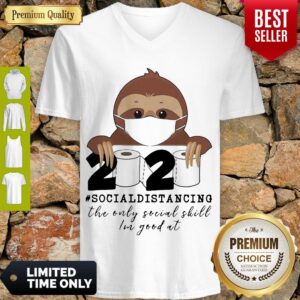Alternative view of Awesome Sloth Wear Mask 2020 Social Distancing The Only Social Skill Im Good At Toilet Paper COVID19 Shirt