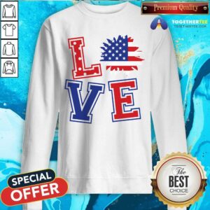 Alternative view of Awesome 4th July Love Sunflower Shirt