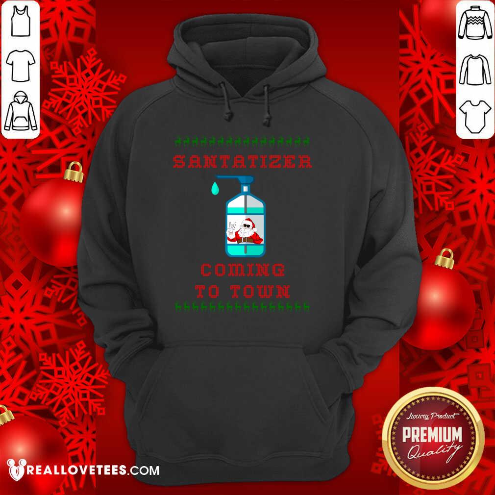Fantastic SaniTizer Coming To Town Ugly Christmas Shirt - Image 4