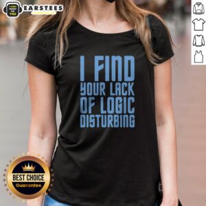 Alternative view of Official I Find Your Lack Of Logic Disturbing Blue Bold Text Shirt