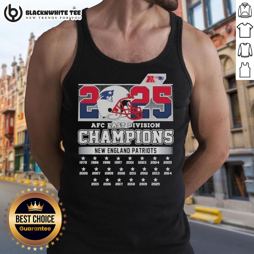 Original New England Patriots 2025 AFC East Divison Champions Helmet T-Shirt - Image 4