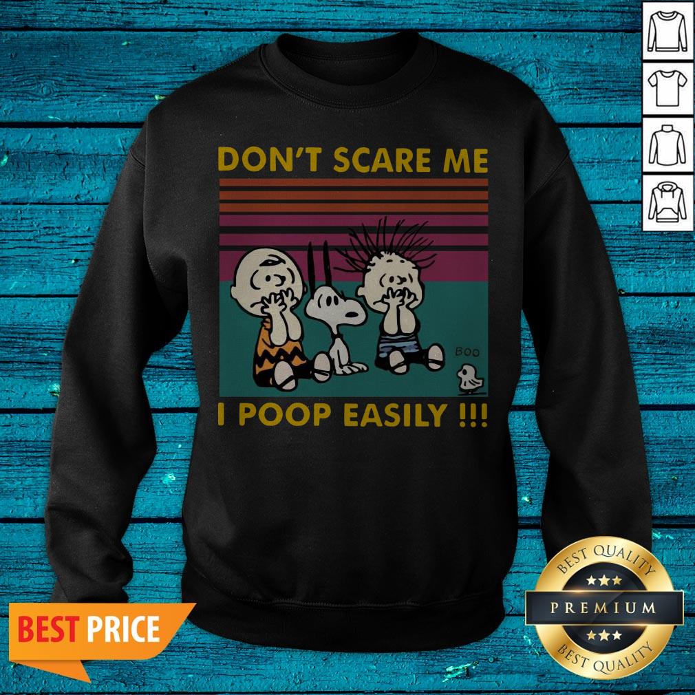Charlie Brown Snoopy Pig-pen Omg Boo Ghost Dont' Scare Me I Poop Easily Vintage Shirt - Image 2