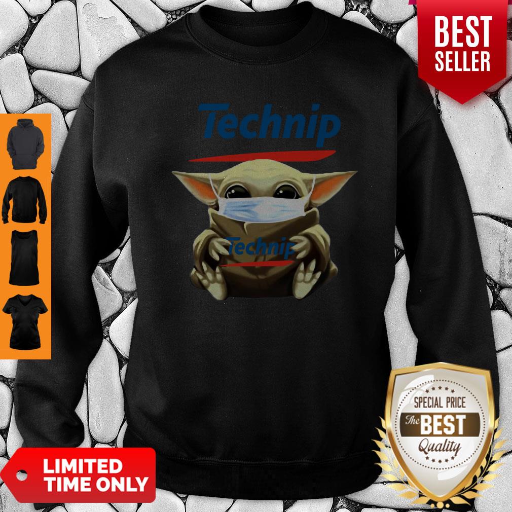 Official Baby Yoda Mask Hug TechnipFMC Coronavirus Shirt - Image 3