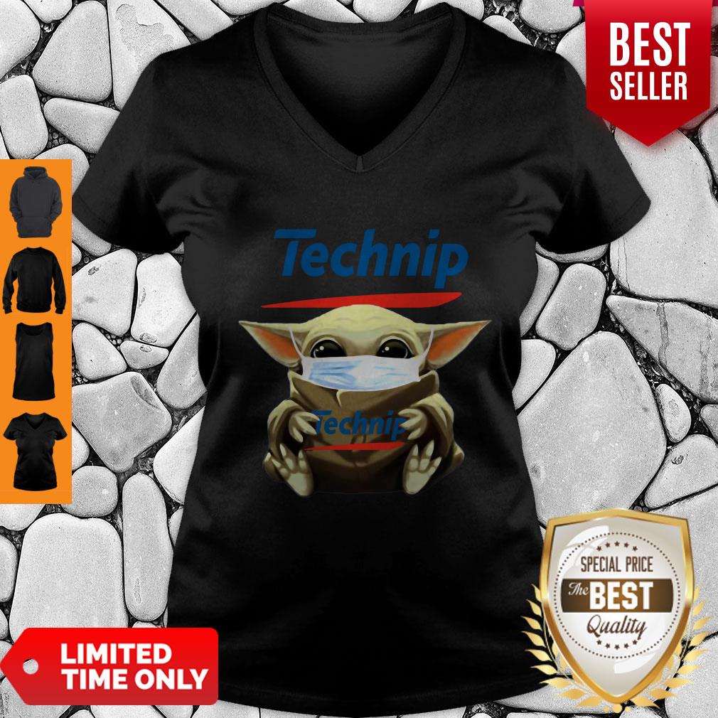 Official Baby Yoda Mask Hug TechnipFMC Coronavirus Shirt - Image 5