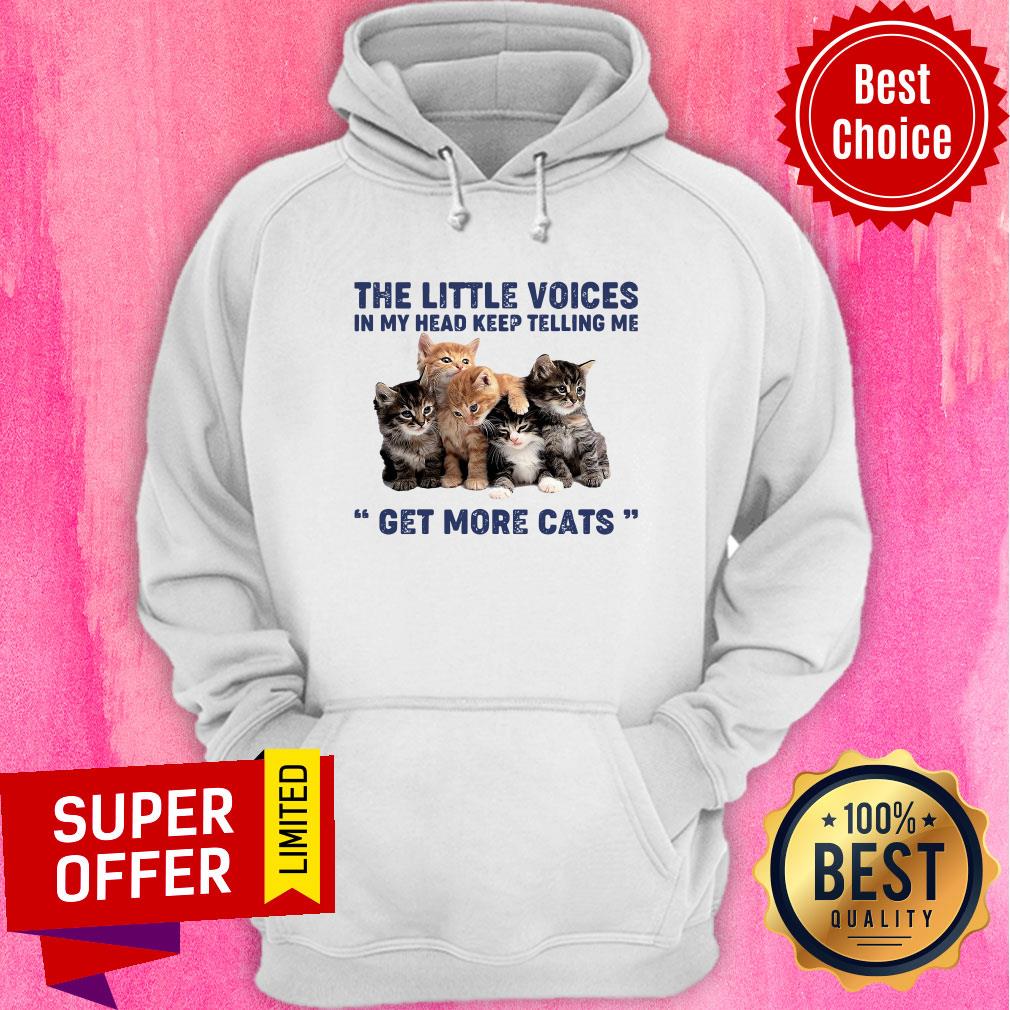 Top The Little Voices In My Head Keep Telling Me Get More Cats Shirt - Image 2