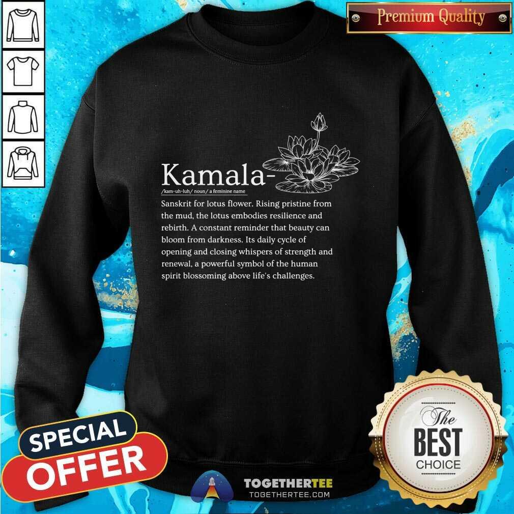 Premium Kamala Sanskrit For Lotus Flower T-Shirt - Image 5