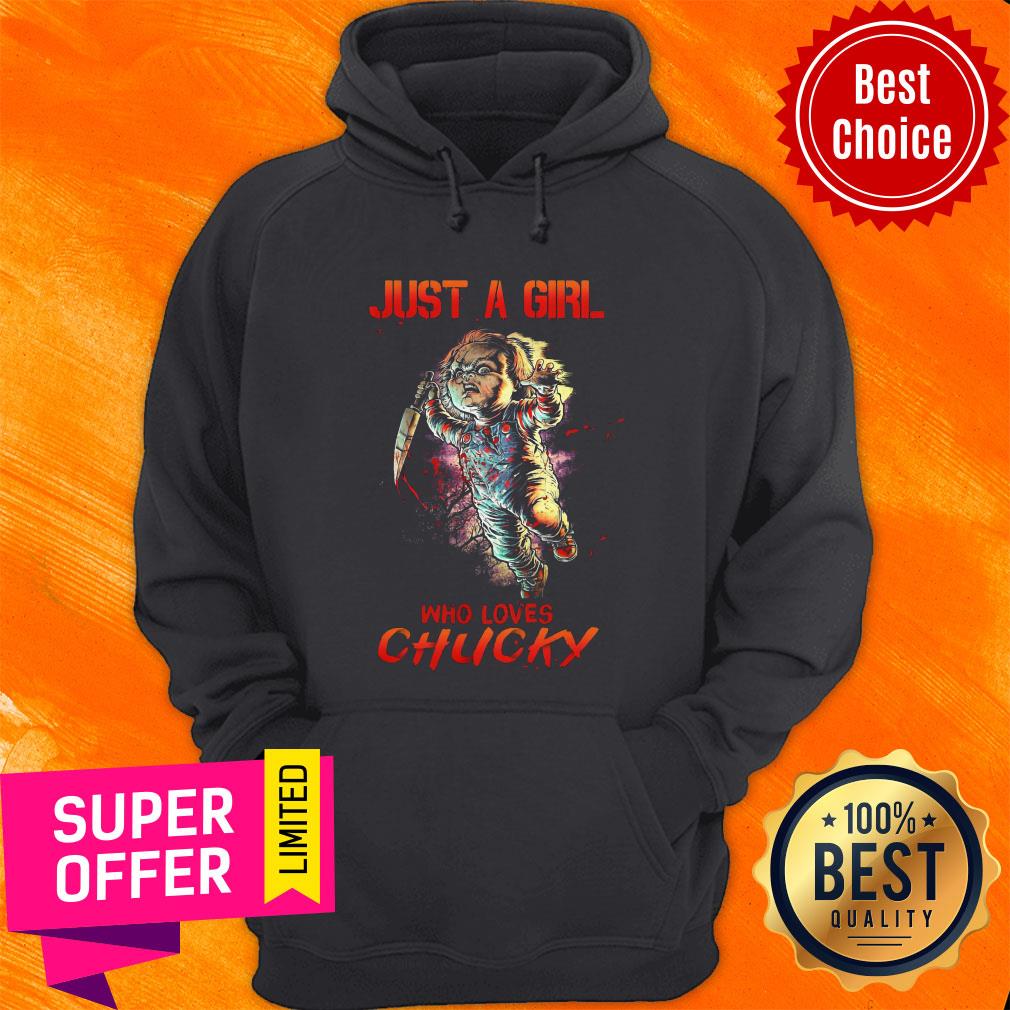 Official Just A Girl Who Loves Chucky Halloween Shirt - Image 4