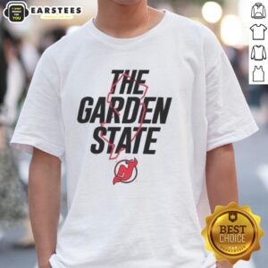 Nice New Jersey Devils The Garden State Outline T-Shirt