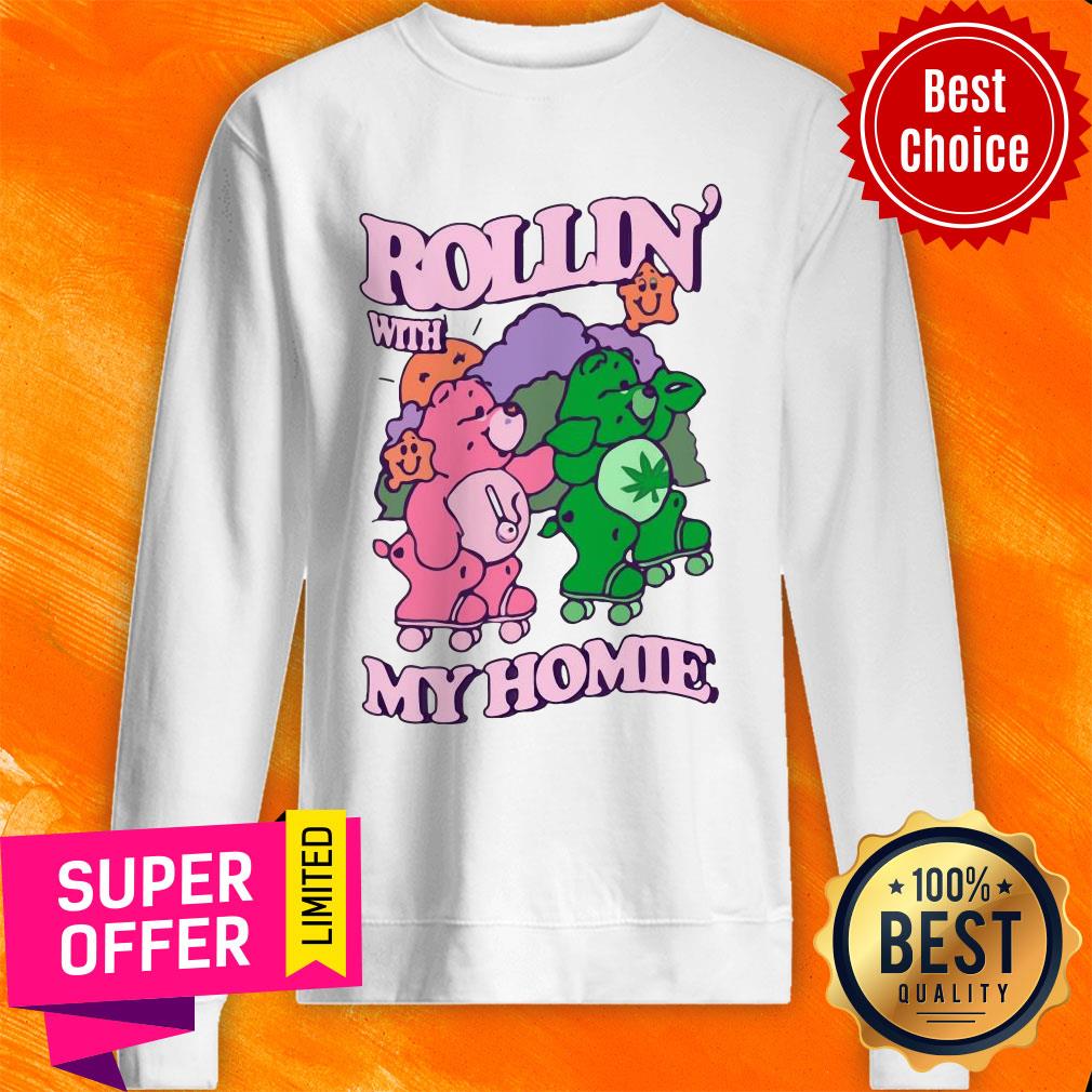 Casual Care Bear Rollin’ With My Homie Shirt - Image 4