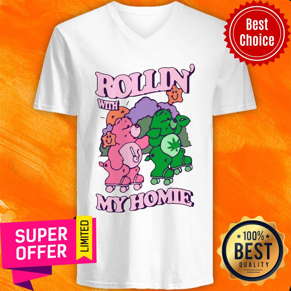 Casual Care Bear Rollin’ With My Homie Shirt - Image 2