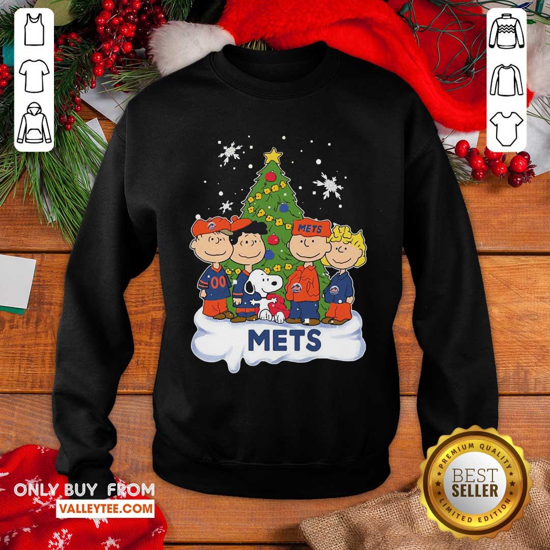 Funny Snoopy The Peanuts New York Mets Christmas Shirt - Image 3