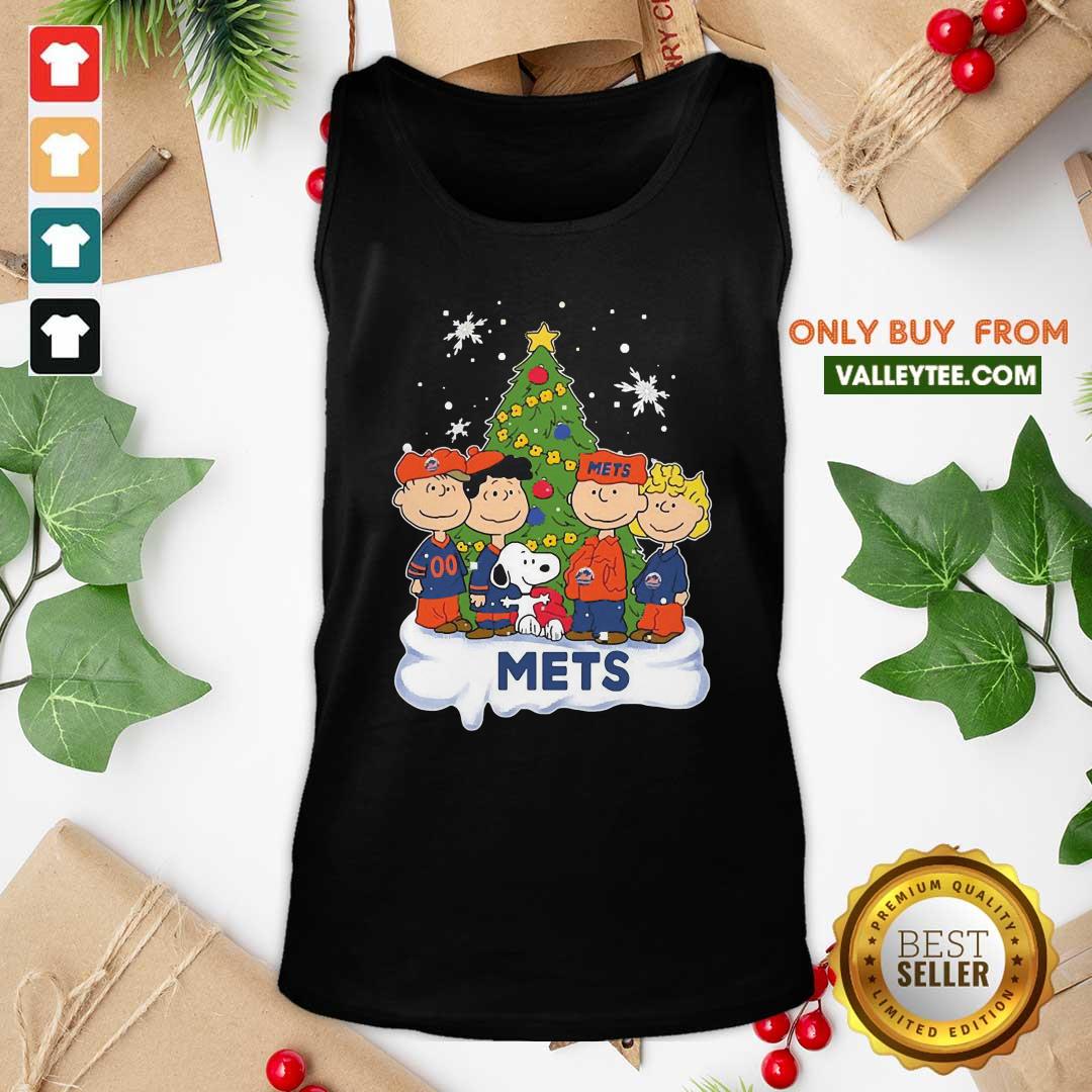 Funny Snoopy The Peanuts New York Mets Christmas Shirt - Image 2