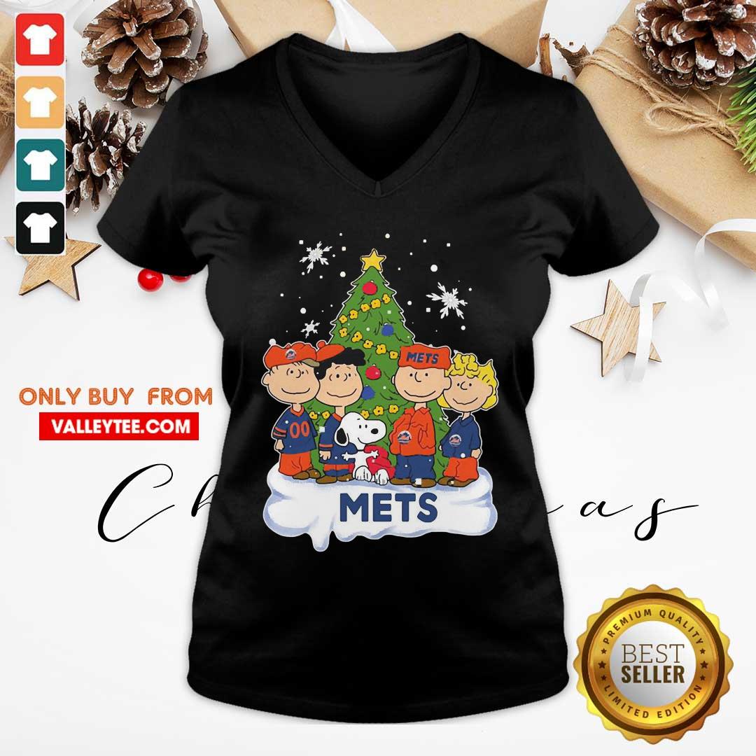 Funny Snoopy The Peanuts New York Mets Christmas Shirt - Image 5