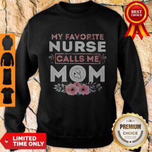 Alternative view of Top Floral My Favorite Nurse Calls Me Mom Shirt
