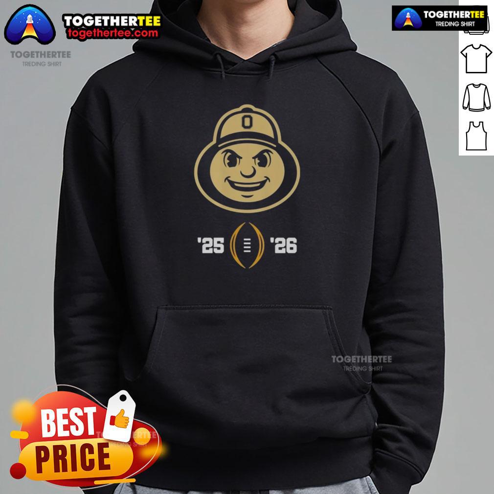 Official Ohio State Buckeyes Mascot Head 2025-2026 College Football Playoff T-Shirt - Image 2