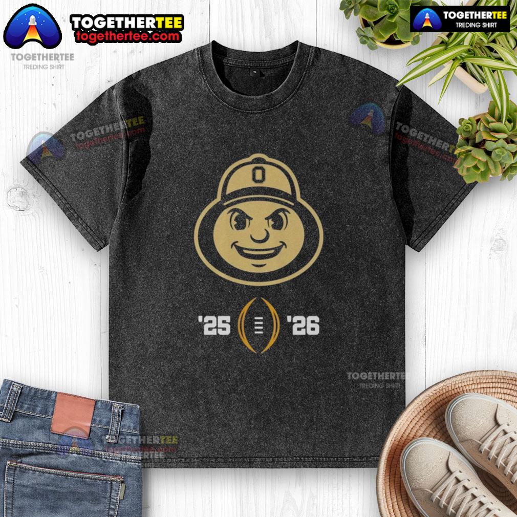 Official Ohio State Buckeyes Mascot Head 2025-2026 College Football Playoff T-Shirt - Image 6