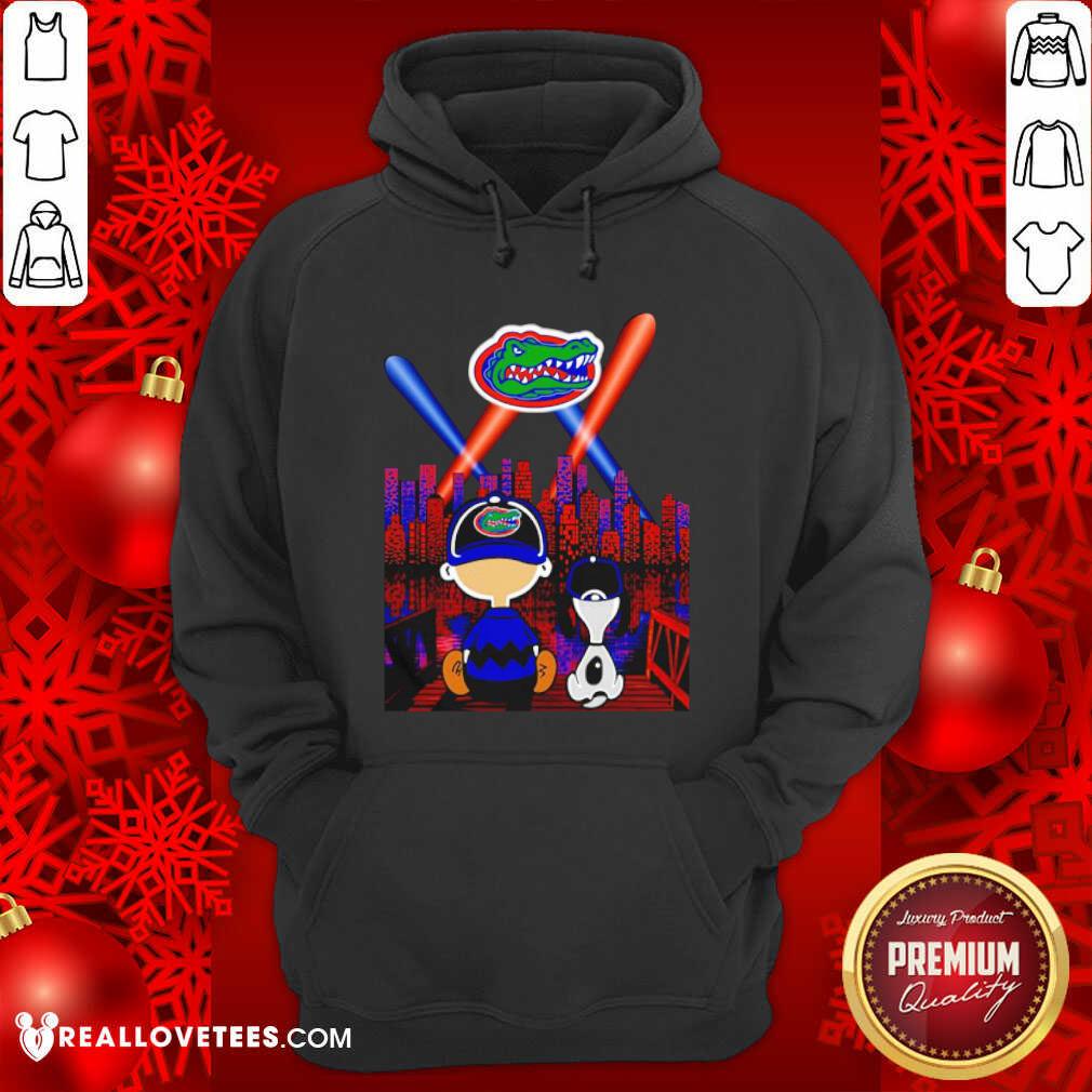 Like Charlie Brown And Snoopy Florida Gators City By Night Shirt - Image 4
