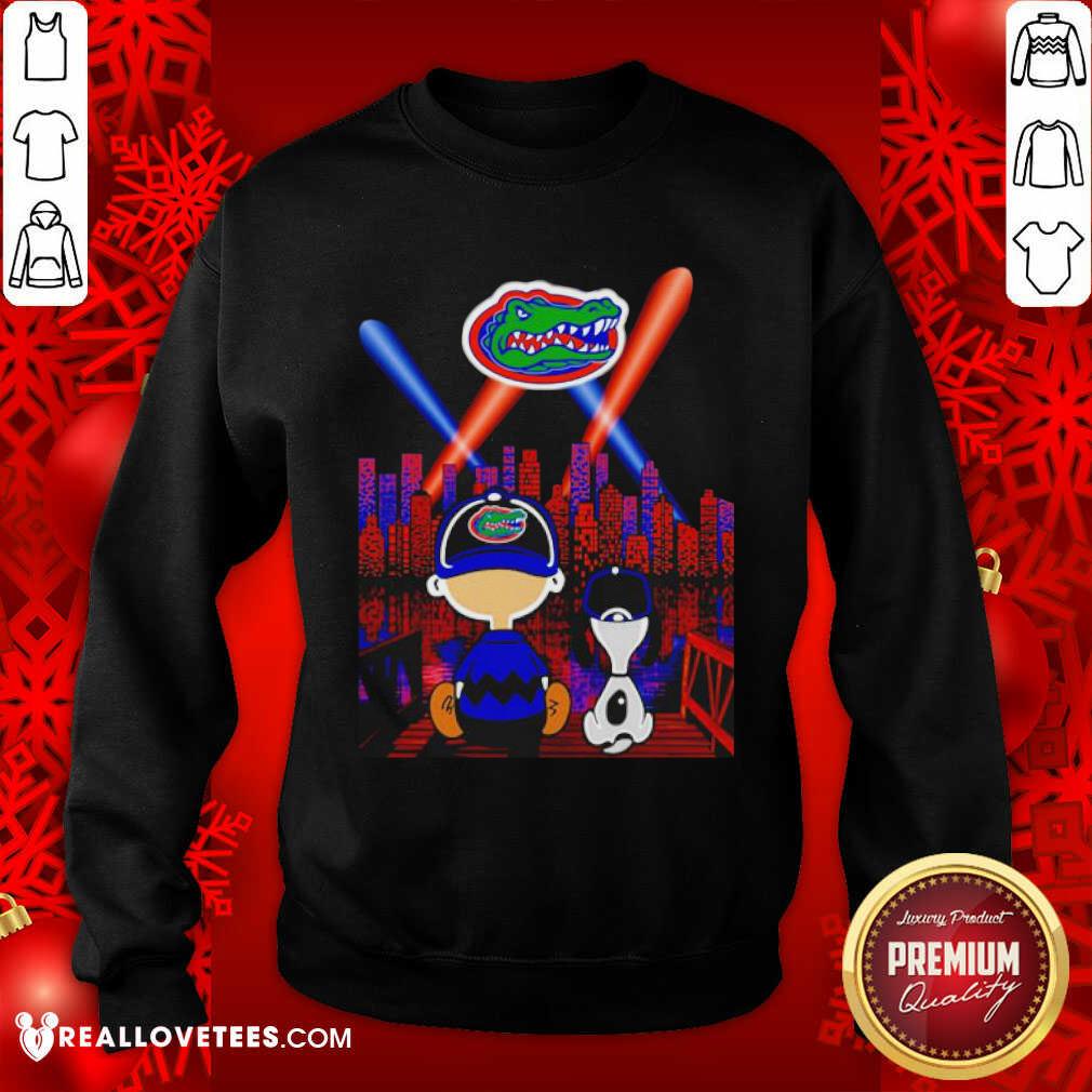 Like Charlie Brown And Snoopy Florida Gators City By Night Shirt - Image 3