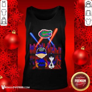 Alternative view of Like Charlie Brown And Snoopy Florida Gators City By Night Shirt
