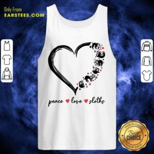 Alternative view of Heart Peace Love Sloths Shirt