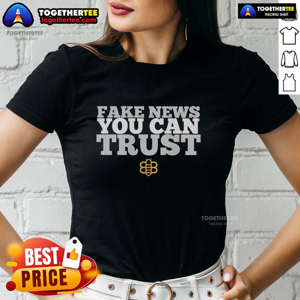 Top Fake News You Can Trust Bee Logo T-Shirt - Image 5