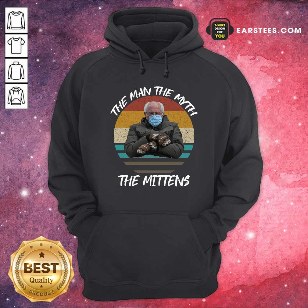 Original Vintage Bernie Sanders The Man The Myth The Mittens 2021 Inauguration Shirt - Image 2