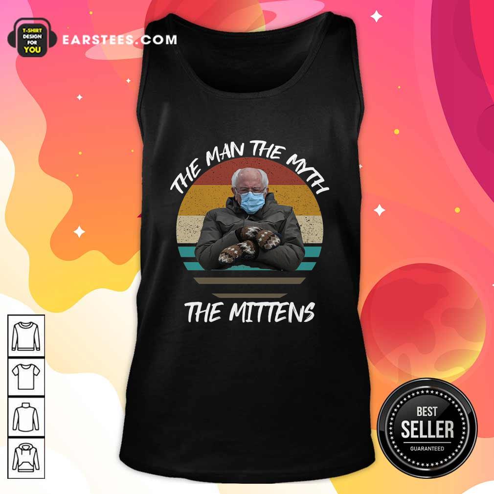 Original Vintage Bernie Sanders The Man The Myth The Mittens 2021 Inauguration Shirt - Image 4