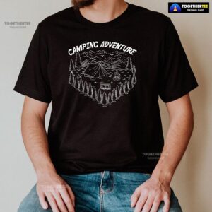 Alternative view of Camping Adventure Tent Campfire Camp Lover T-Shirt