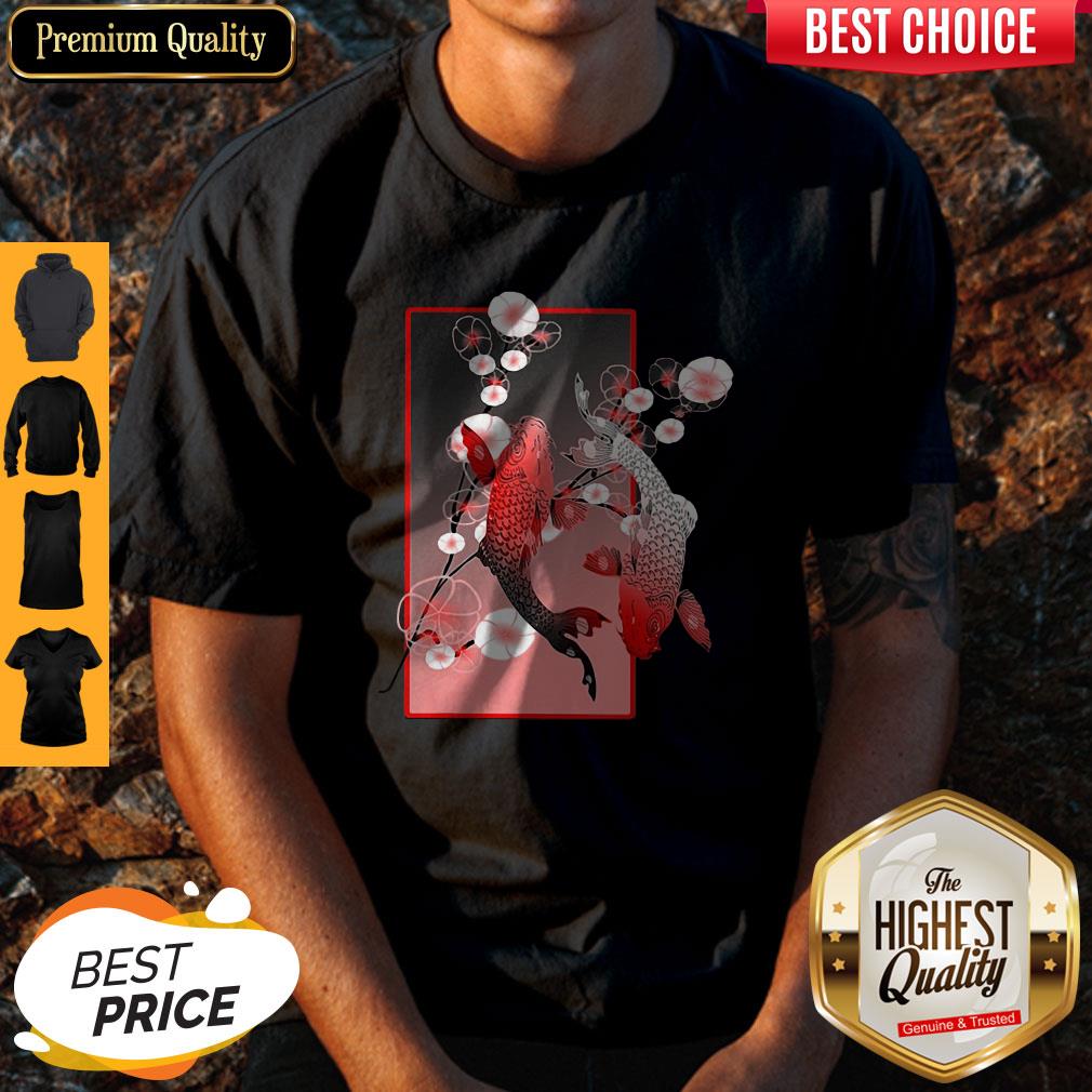 Premium Sakura Cherry Blossom Koi Fish Shirt