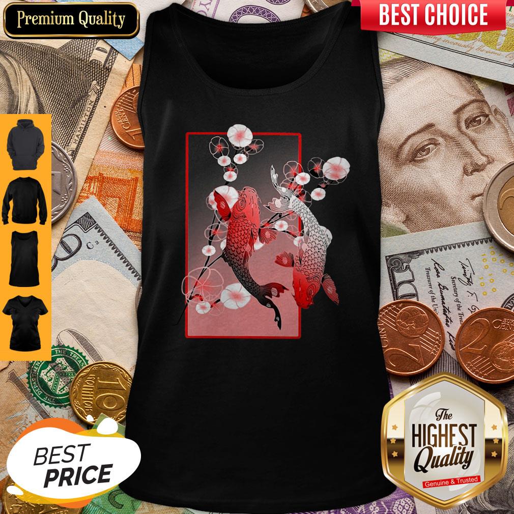 Premium Sakura Cherry Blossom Koi Fish Shirt - Image 3