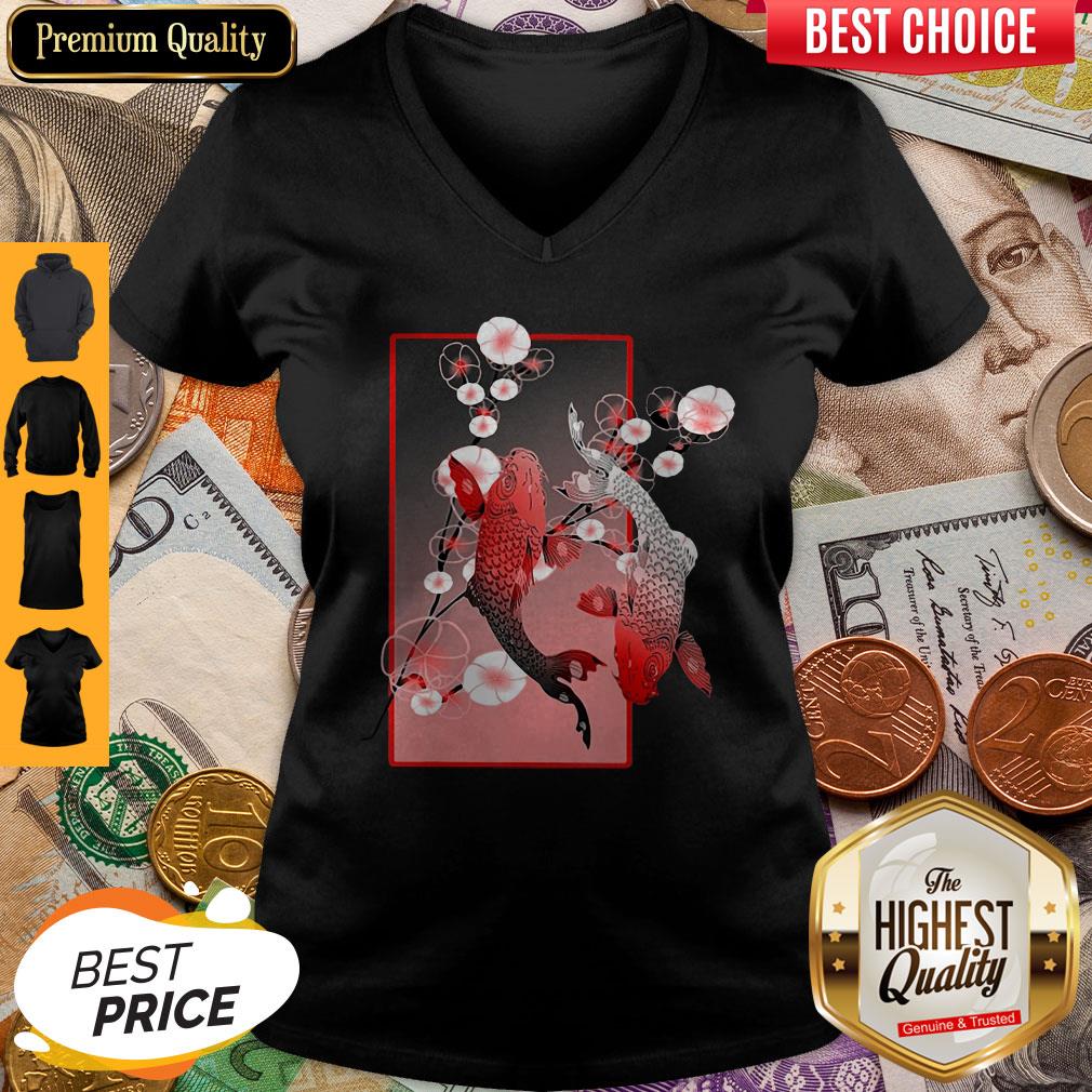 Premium Sakura Cherry Blossom Koi Fish Shirt - Image 2