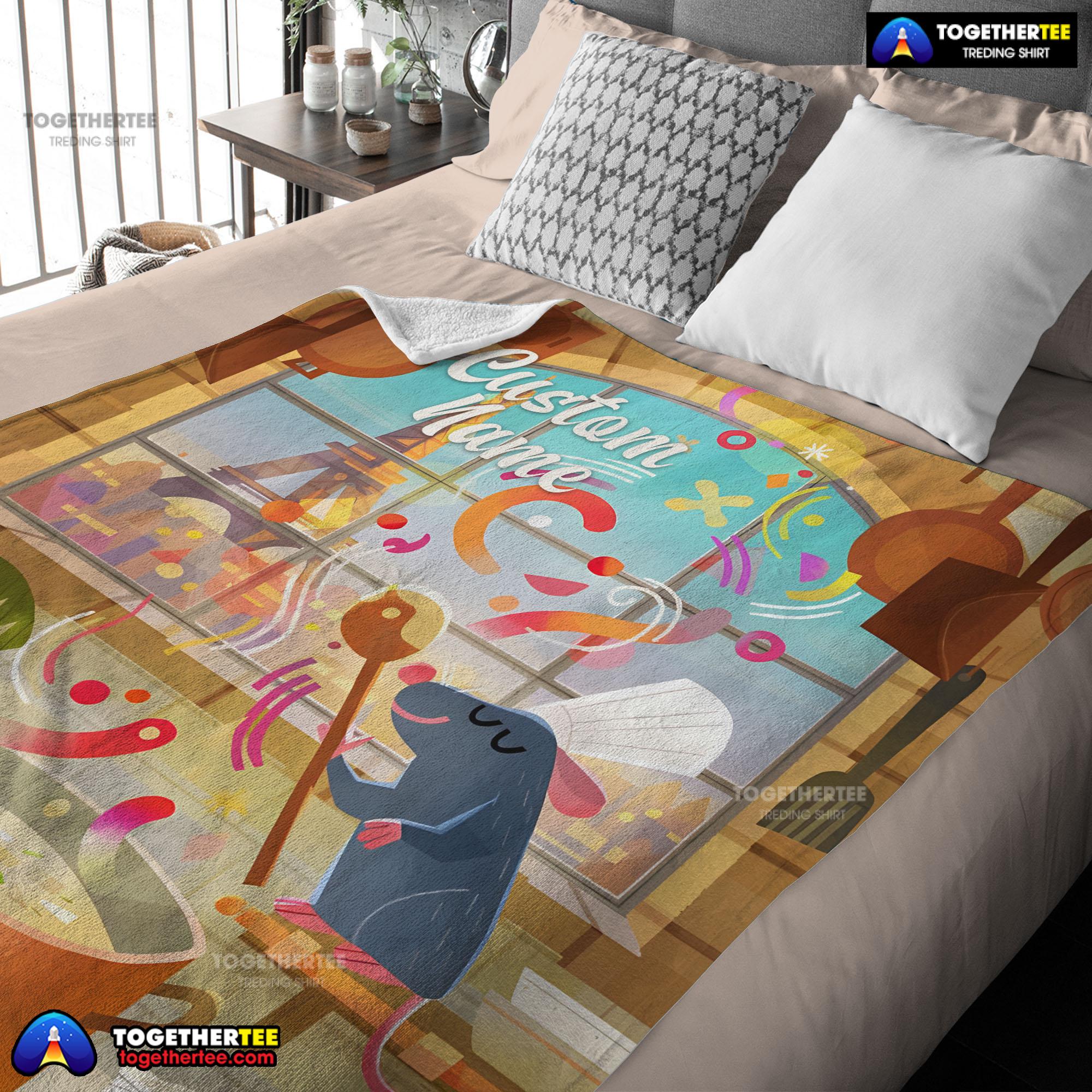 Pixar Ratatouille Warm & Soft Remy Chief Blanket Fleece Customized Blanket - Image 3