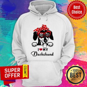 Alternative view of Funny I Love Dog Dachshund Shirt