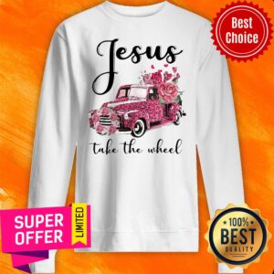 Alternative view of Funny Leopard Valentines Truck Jesus Take The Wheel Shirt