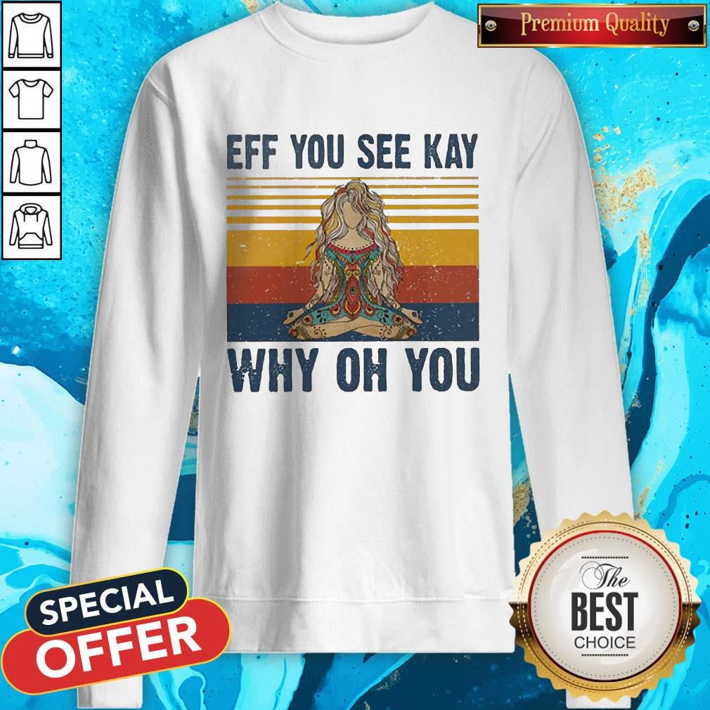 Yoga Eff You See Kay Why Oh You Vintage Tattooed Womens Shirt - Image 5