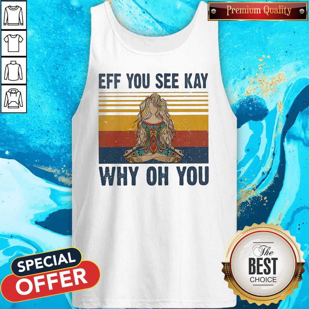 Yoga Eff You See Kay Why Oh You Vintage Tattooed Womens Shirt - Image 2