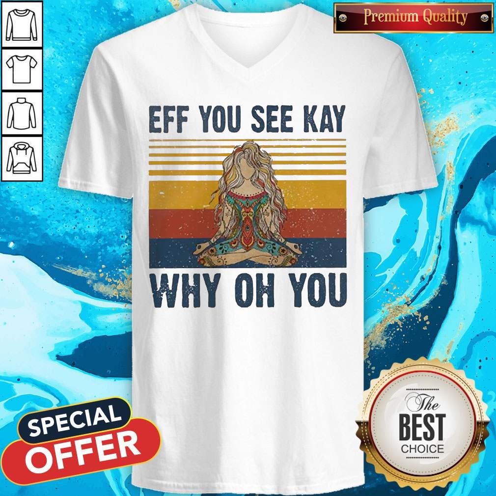 Yoga Eff You See Kay Why Oh You Vintage Tattooed Womens Shirt - Image 4