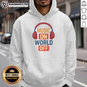 Alternative view of Top Headphone Music On World Off T-Shirt